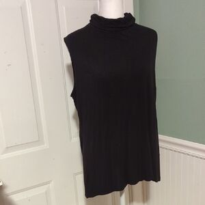 Covington Black Sleeveless High Neck Tank Large